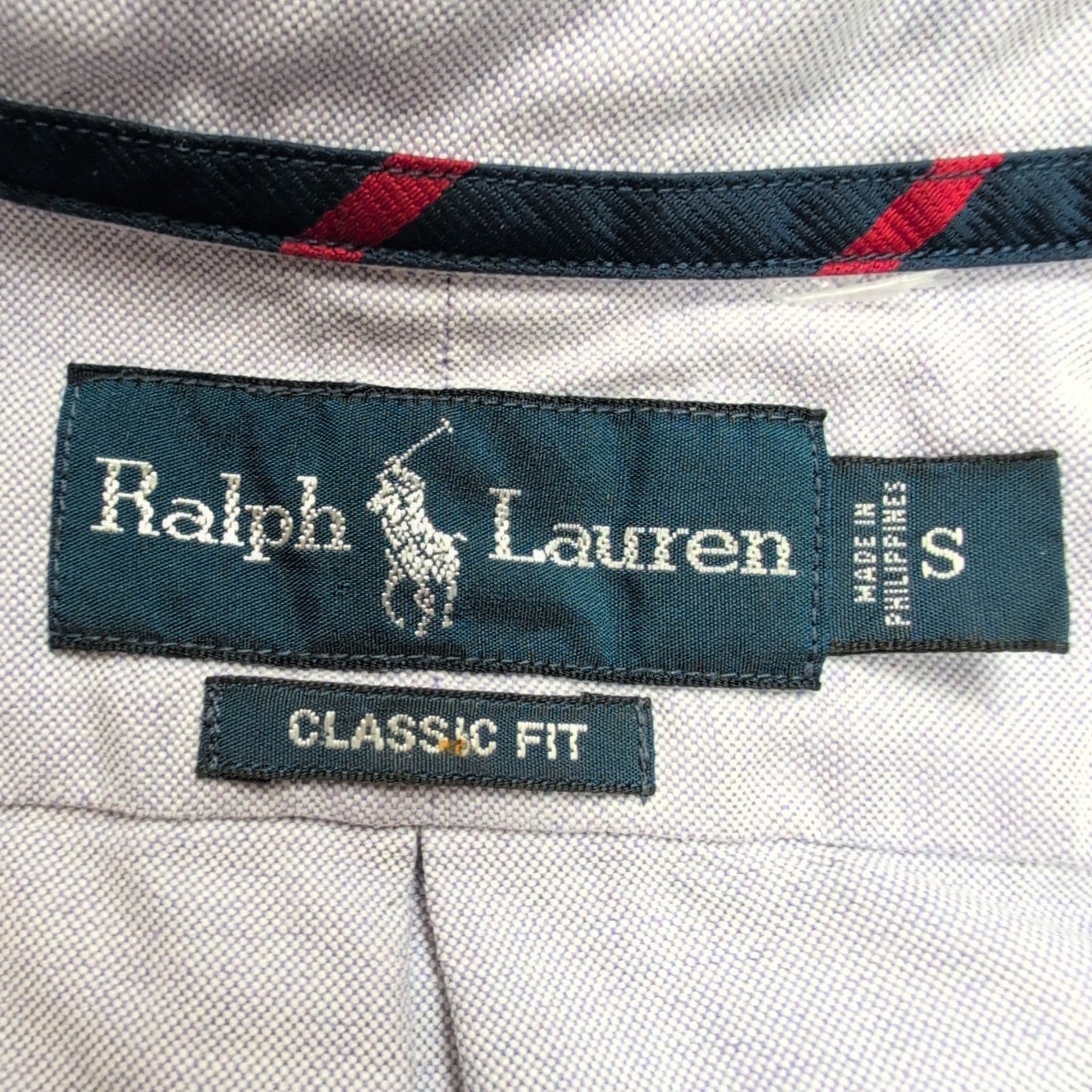 Chemise Ralph Lauren S Lilas Uni Oxford Coton Logo Marron