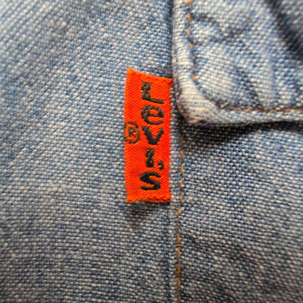 Chemise Levi's L Western Jean Bleu Made in Canada 2 Poches Coton
