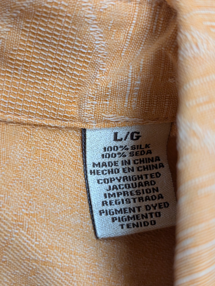 Chemise hawaïenne soie orange Jamaica Jaxx manches courtes taille L