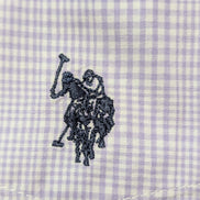 Chemise U.S. Polo ASSN lila violet manches longues à carreaux taille S