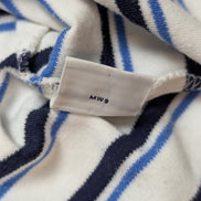 Polo manches courtes Polo Ralph Lauren M blanc rayures bleu marine logo bleu