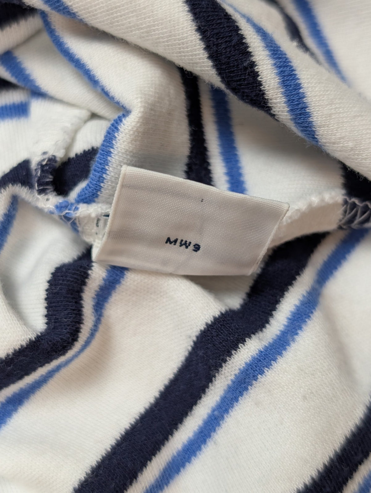 Polo manches courtes Polo Ralph Lauren M blanc rayures bleu marine logo bleu