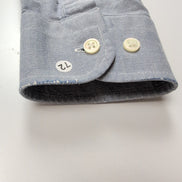Chemise BURBERRY L Bleu Oxford Logo Rouge 100% Coton Manches Longues