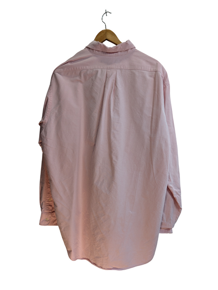 Chemise Ralph Lauren rose uni logo marron taille L #2507