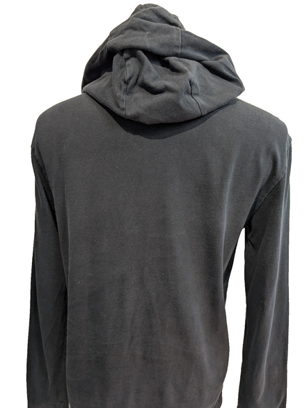 Sweat Fin à Capuche Nike Noir - Logo Brodé Blanc - Taille M Homme