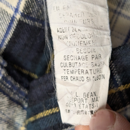 Chemise L.L.Bean Flanelle T.L - Carreaux Vert Foncé Jaune 100% Coton