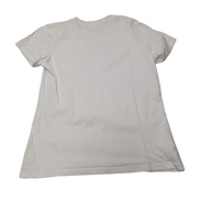 T-Shirt Nike Femme Blanc - Grand Logo Argenté & Violet - Taille S - État Neuf