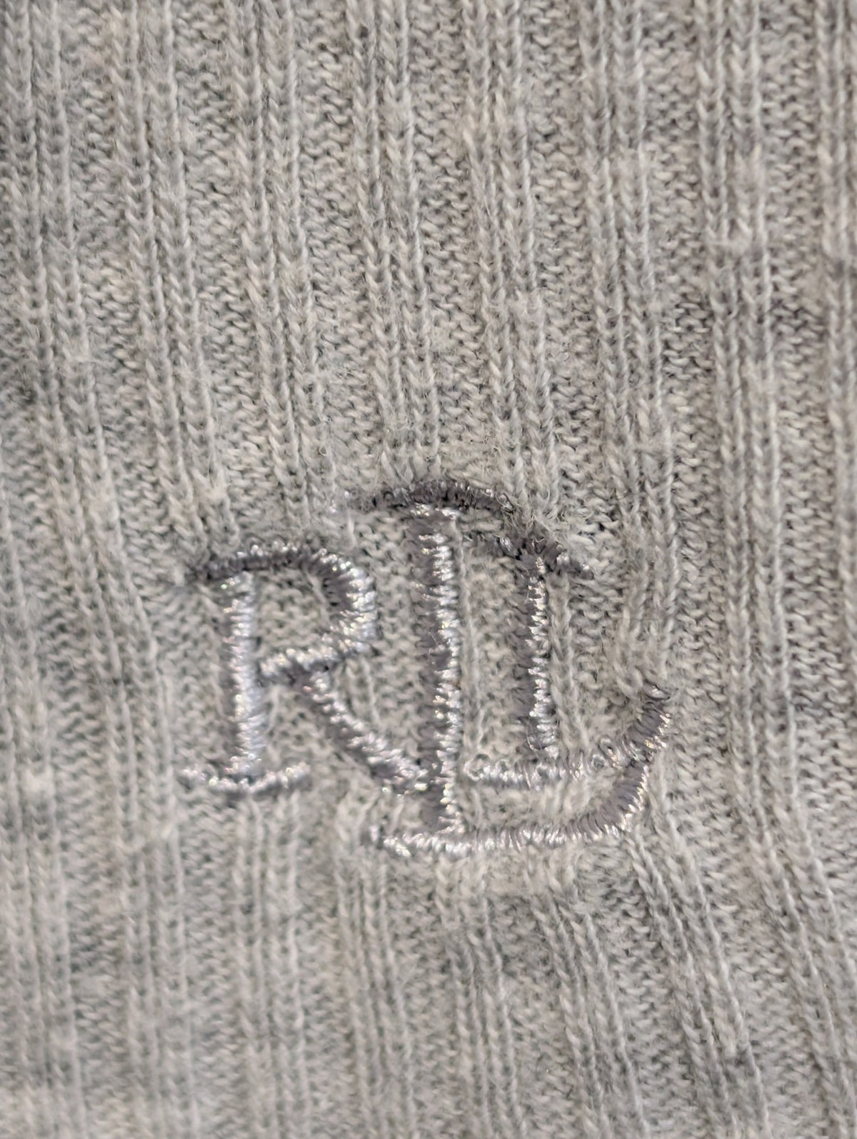 Pull LAUREN Ralph Lauren M gris chiné col zippé logo RL brodé manches longues