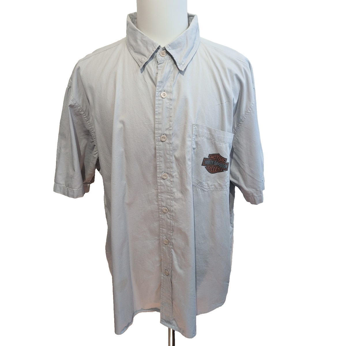 Harley Davidson chemise manches courtes gris clair ailes d’ange dos taille 2XL