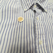 Chemise L.L. Bean blanche à rayures lila taille M #149e