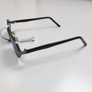 Lunettes de soleil Y2K Branche semi large Métal et PVC Noir Gris