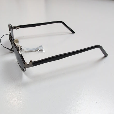 Lunettes de soleil Y2K Branche semi large Métal et PVC Noir Gris