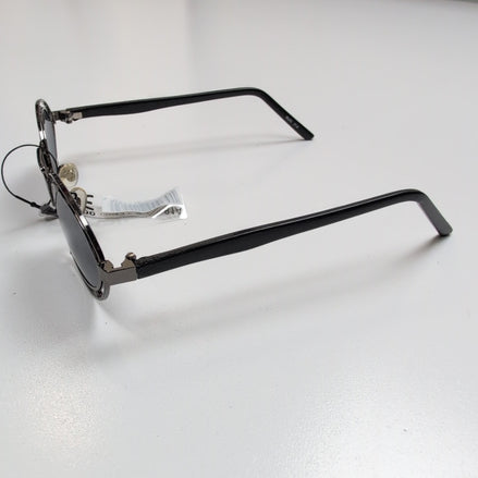 Lunettes de soleil Y2K Branche semi large Métal et PVC Noir Gris