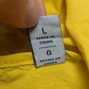 Blouson Levis Homme L Coupe-Vent Nylon Capuche Jaune Bleu Marine Veste Fine Neuf