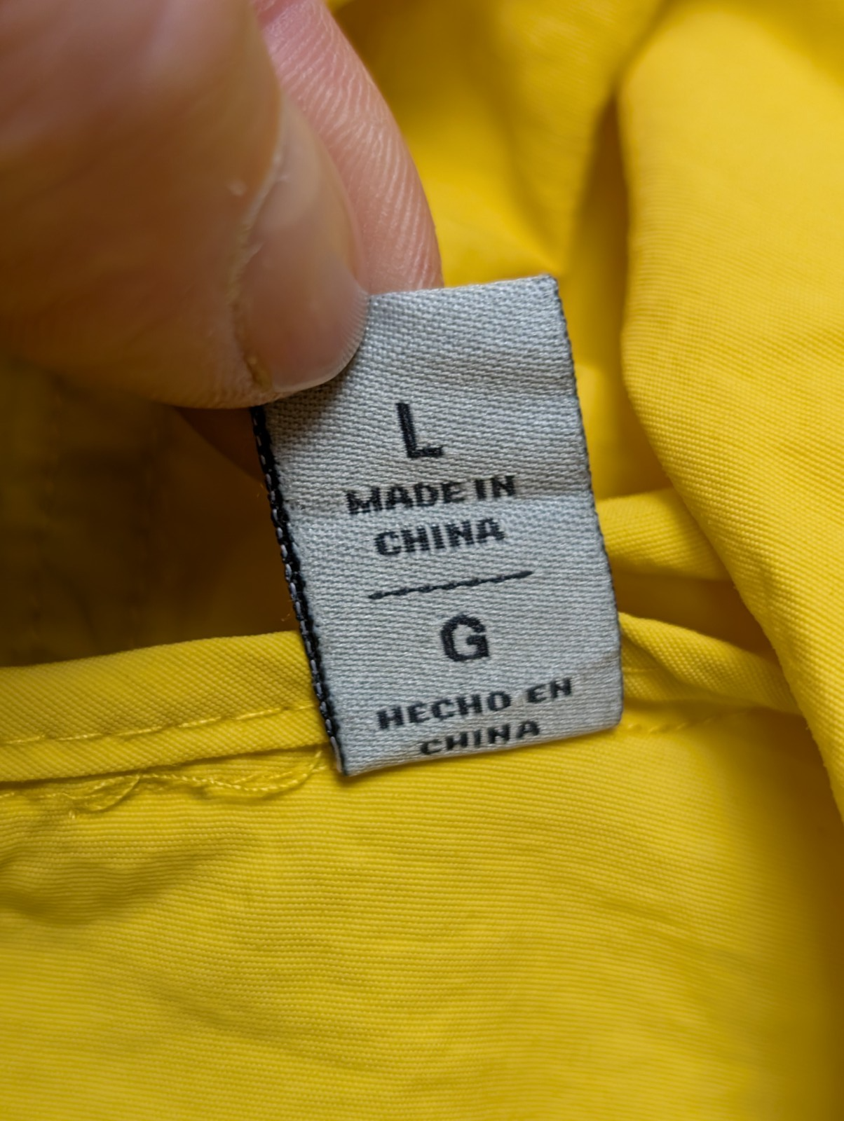 Blouson Levis Homme L Coupe-Vent Nylon Capuche Jaune Bleu Marine Veste Fine Neuf