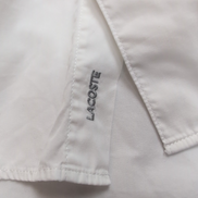 Chemise Lacoste Slim Fit 39 S (M ajusté) Blanche 100% Coton Logo Gris