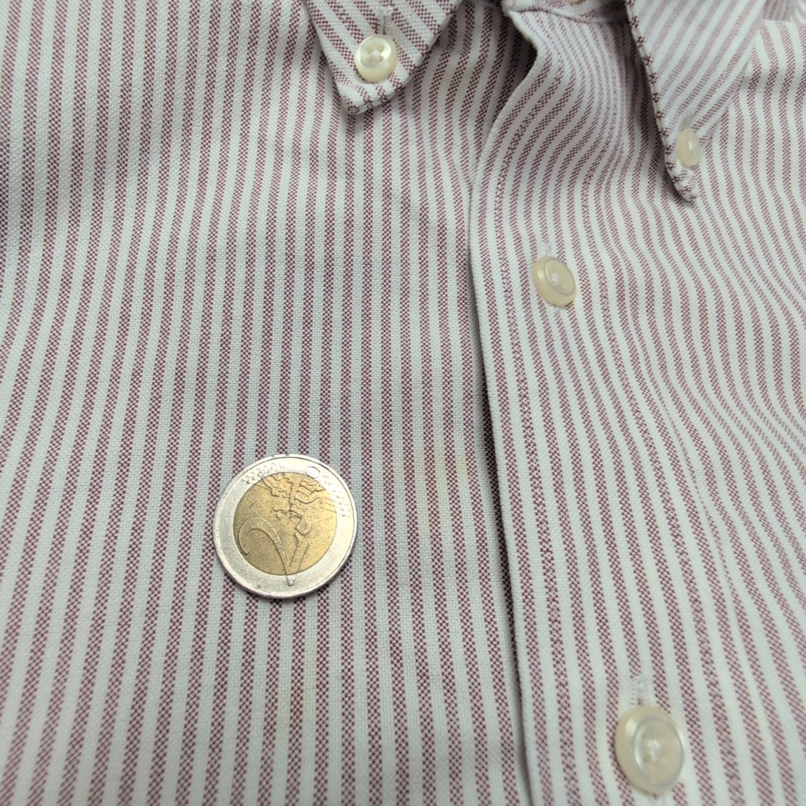 Chemise L.L. Bean rouge à rayures 1 poche taille L/XL