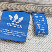 ➜ Sweat à Capuche Adidas Vintage - Grand Logo Brodé - Gris - Taille 40 (M/L)