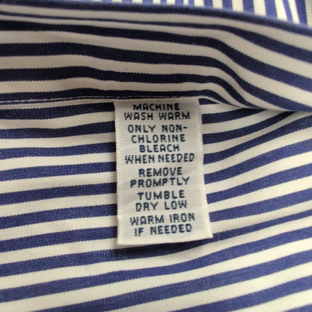 Chemise Ralph Lauren XL Bleue Rayures Logo Rouge Classic Fit Button Down Shirt