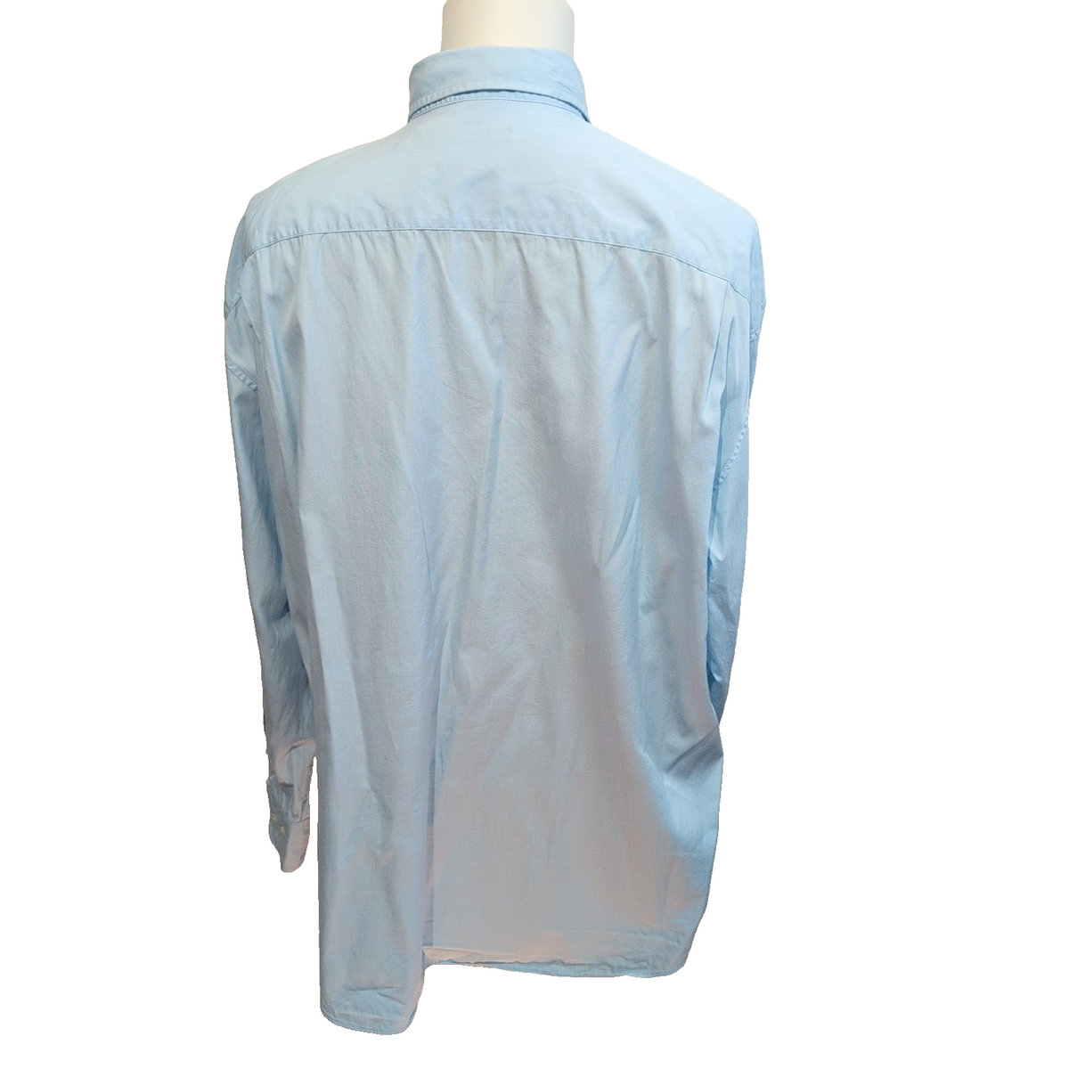 Chemise Nautica Bleu Clair Two Ply 80s Manches Longues Taille XXL 3XL
