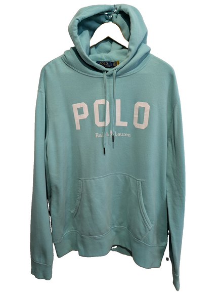 Sweat à capuche Polo Ralph Lauren L vert menthe pastel hoodie logo POLO