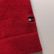 Pull Femme Tommy Hilfiger Col V Losanges Rouge - Détails Dorés  Taille L