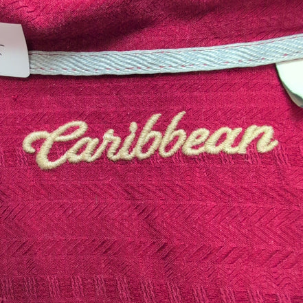 Chemise Hawaïenne Manches Courtes Caribbean Soie Rayonne Rouge XL