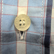 Chemise Lacoste Bleue À Carreaux Taille 42 L Manches Longues