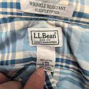 Chemise L.L Bean bleue à carreaux taille L #124e