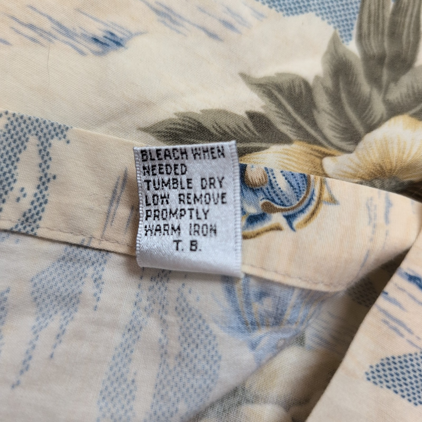 Chemise Hawaïenne Pierre Cardin XL Poissons Beige 100% Coton manches courtes