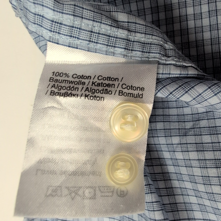 Chemise Lacoste Bleue À Carreaux Regular Fit FR 41 M Manches Longues