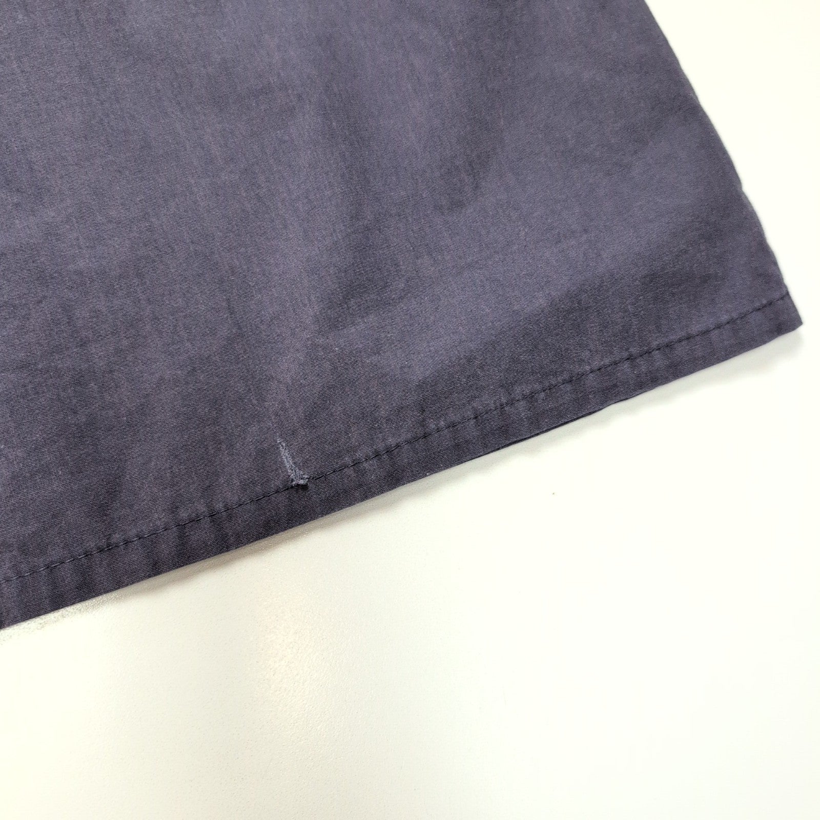 Chemise YVES SAINT LAURENT XL Bleu Marine Unie Logo Brodé Manches Courtes