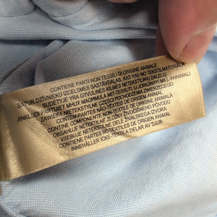 Chemise BURBERRY vintage L bleu Oxford logo écusson brodé coton