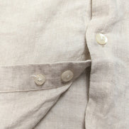 Chemise Tasso Elba XL Beige 100% Lin Manches Longues Poche