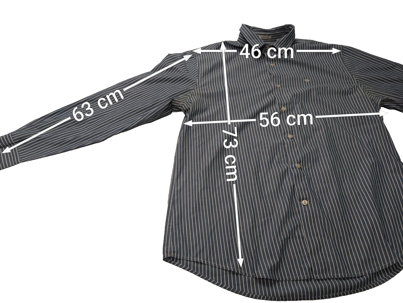 Chemise Dockers bleu à rayures taille L #168msch