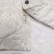Chemise hawaïenne Jamaica Jaxx XL beige palmiers gaufrée 100% soie manches court