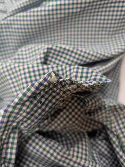 Chemise Polo Ralph Lauren Shirt L Custom Fit Carreaux Vert Bleu Button Down Logo