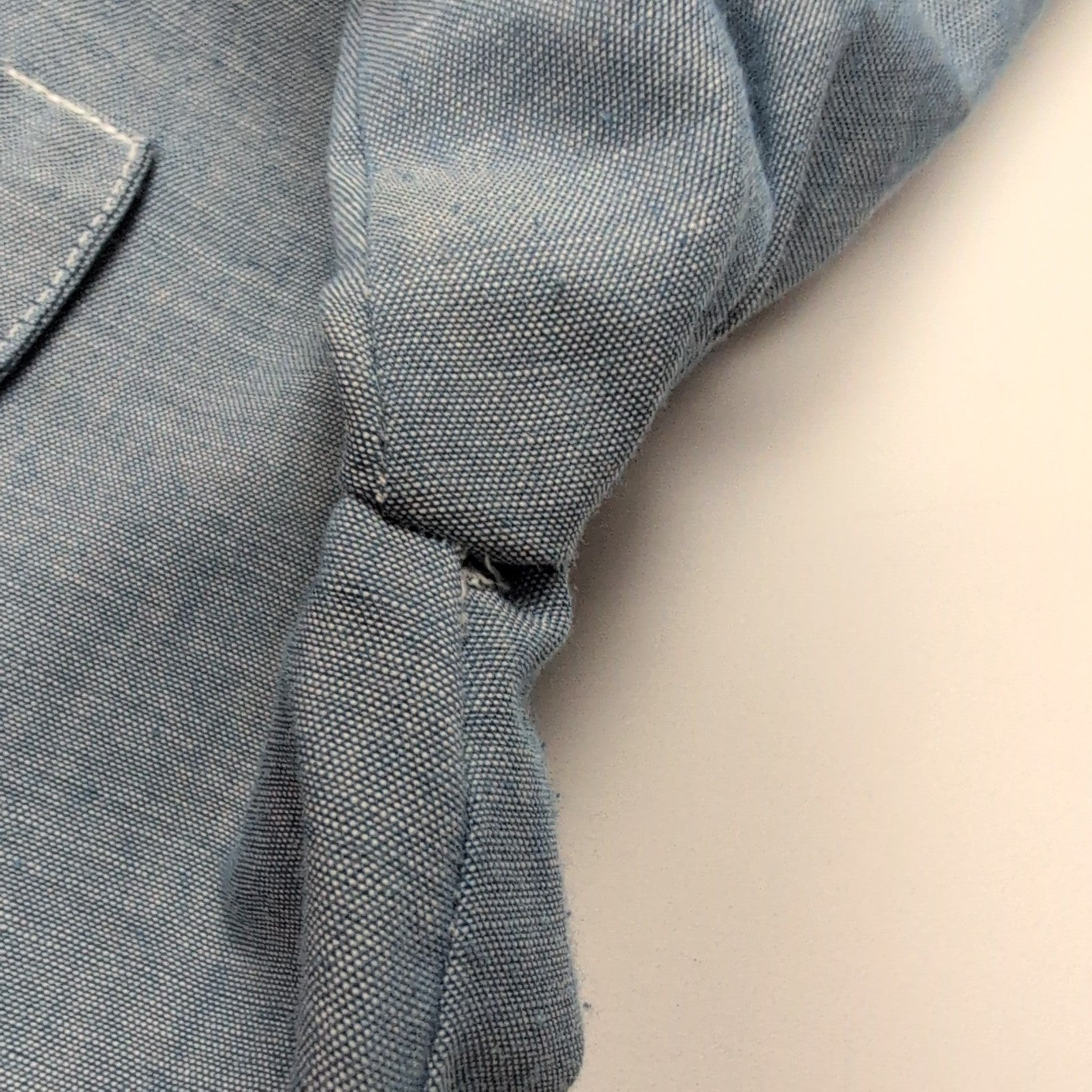 Chemise Big Mac JC Penney M Bleu Custom Fraises Signée 1974 2 Poches