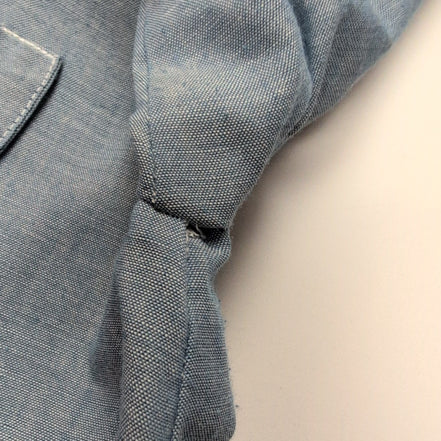Chemise Big Mac JC Penney M Bleu Custom Fraises Signée 1974 2 Poches