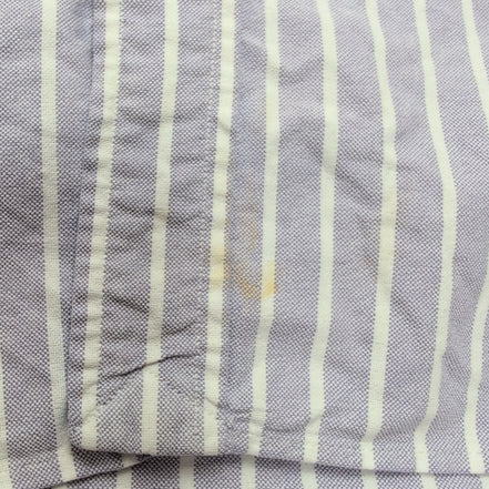 Chemise Ralph Lauren L violet rayures blanc Oxford logo marron coton