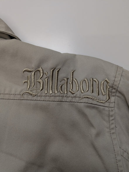 Blouson Billabong Homme L Crème Veste Harrington Coton Vintage Logo Brodé Dos