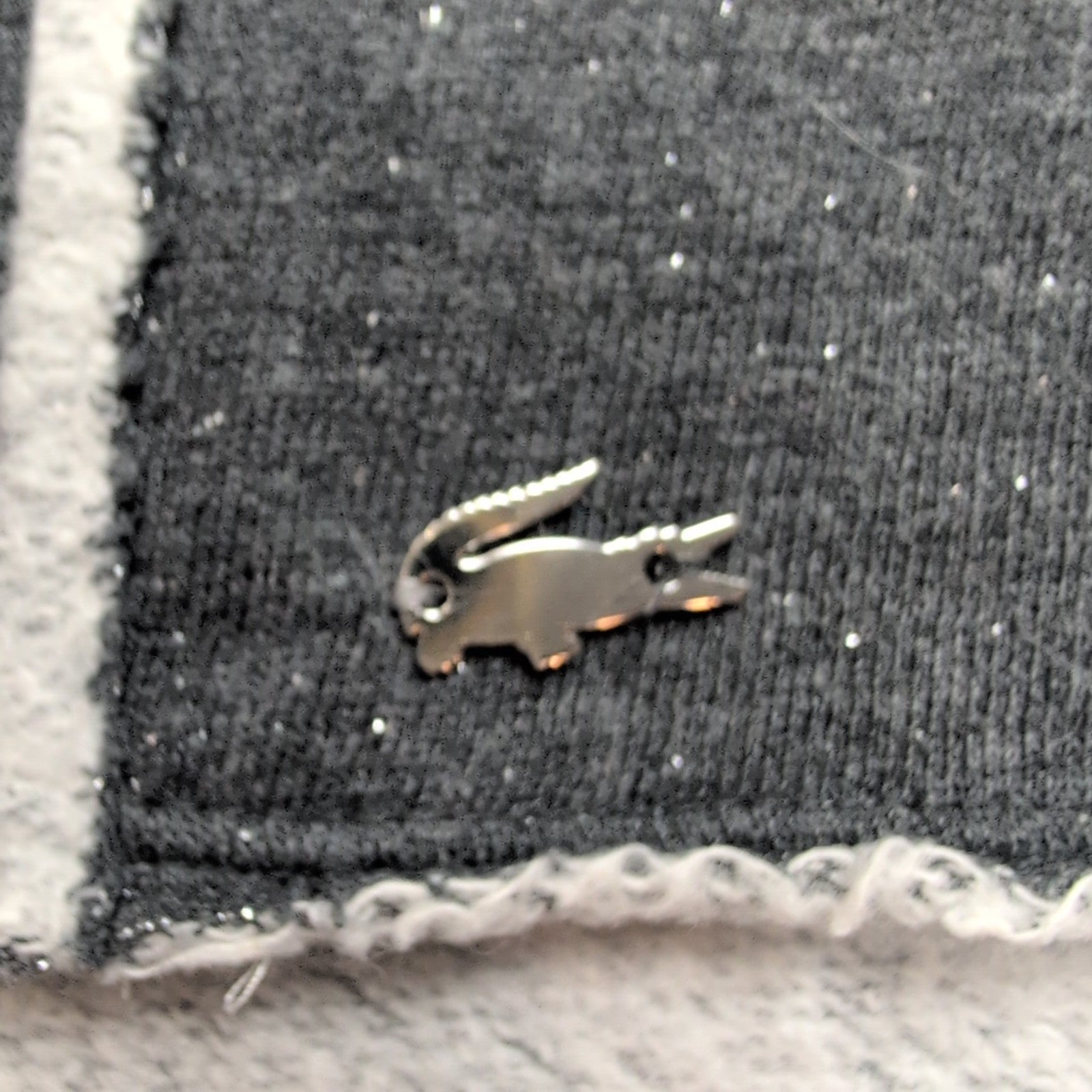 Robe Lacoste Femme Taille 36 Gris Foncé Sans Manches Paillettes Logo Métal