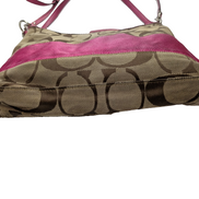 Sac Coach Signature Rose Fuchsia Toile Jacquard Bandoulière