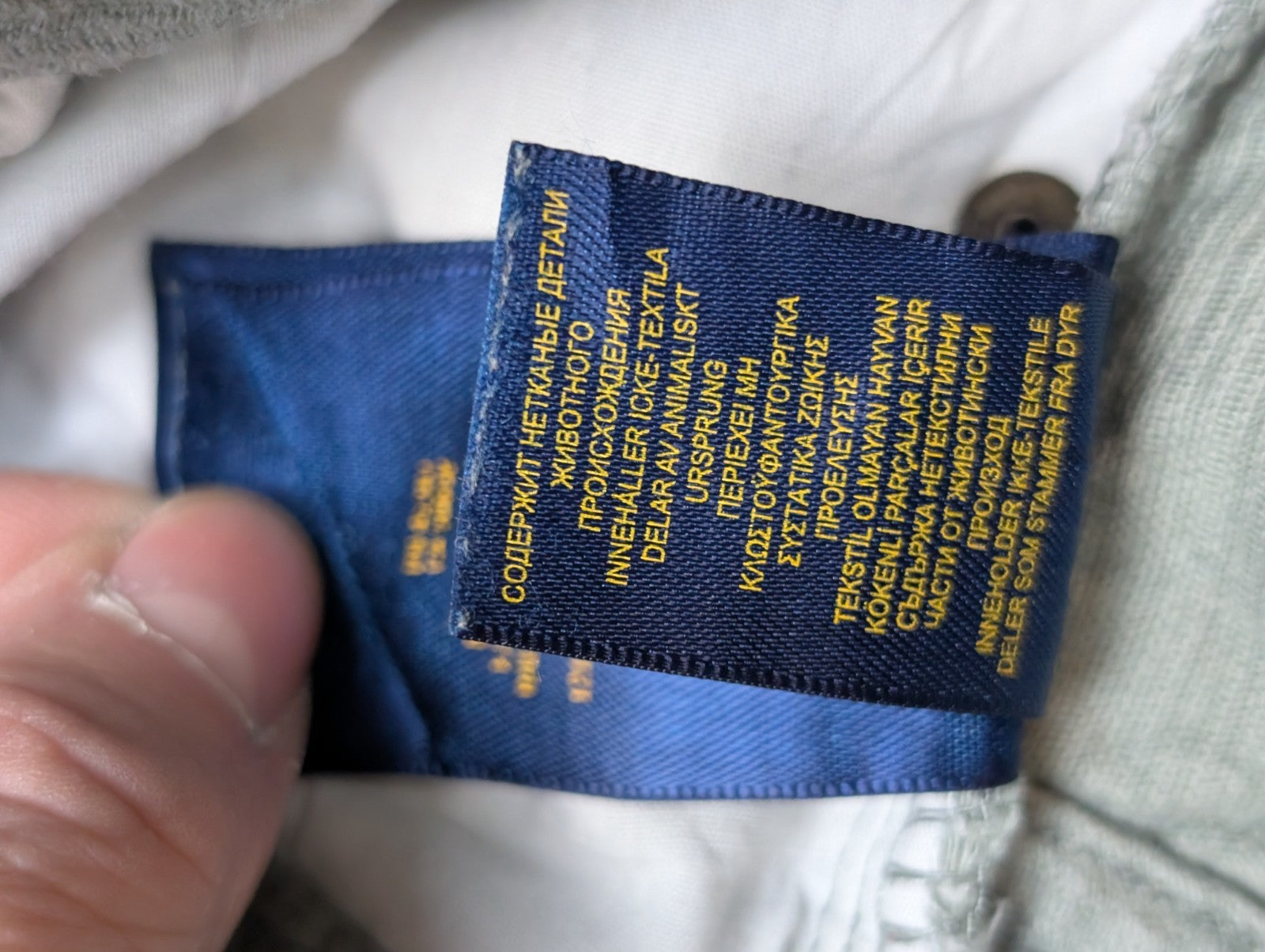 Pantalon Velours Côtelé Polo Ralph Lauren W28 L28 Gris Homme Vintage Jean