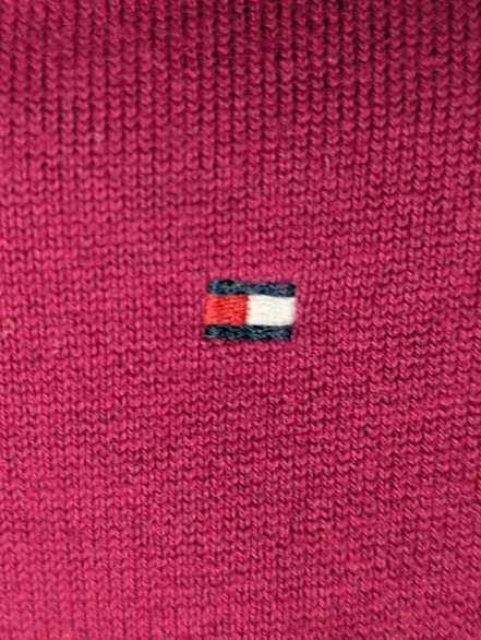 Pull fin sans Manche Tommy Hilfiger Fuchsia - Coton Pima - Taille XL Femme