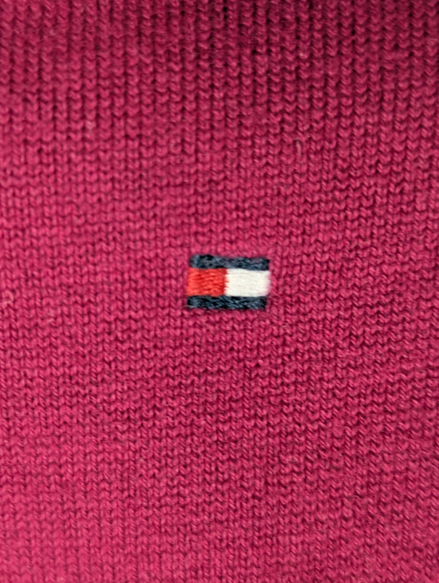 Pull fin sans Manche Tommy Hilfiger Fuchsia - Coton Pima - Taille XL Femme