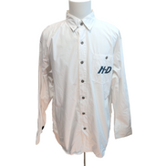 Chemise Harley-Davidson XL Blanche Brodée 100% Coton Boutons Métal HD