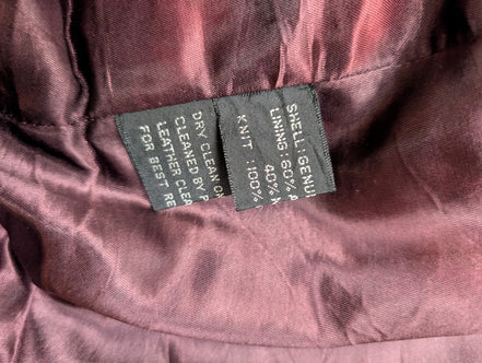 Vintage Stratojac Leather Bomber Jacket 42 Harrington Burgundy Veste Cuir |49c