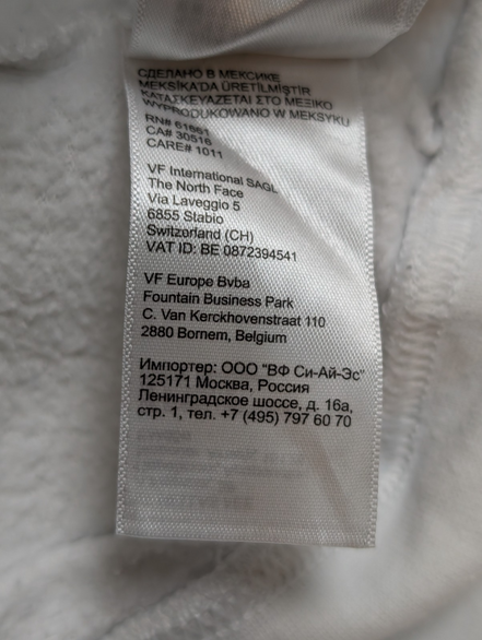 The North Face Sweat à Capuche Blanc Logo Bleu Marine - Taille M Femme