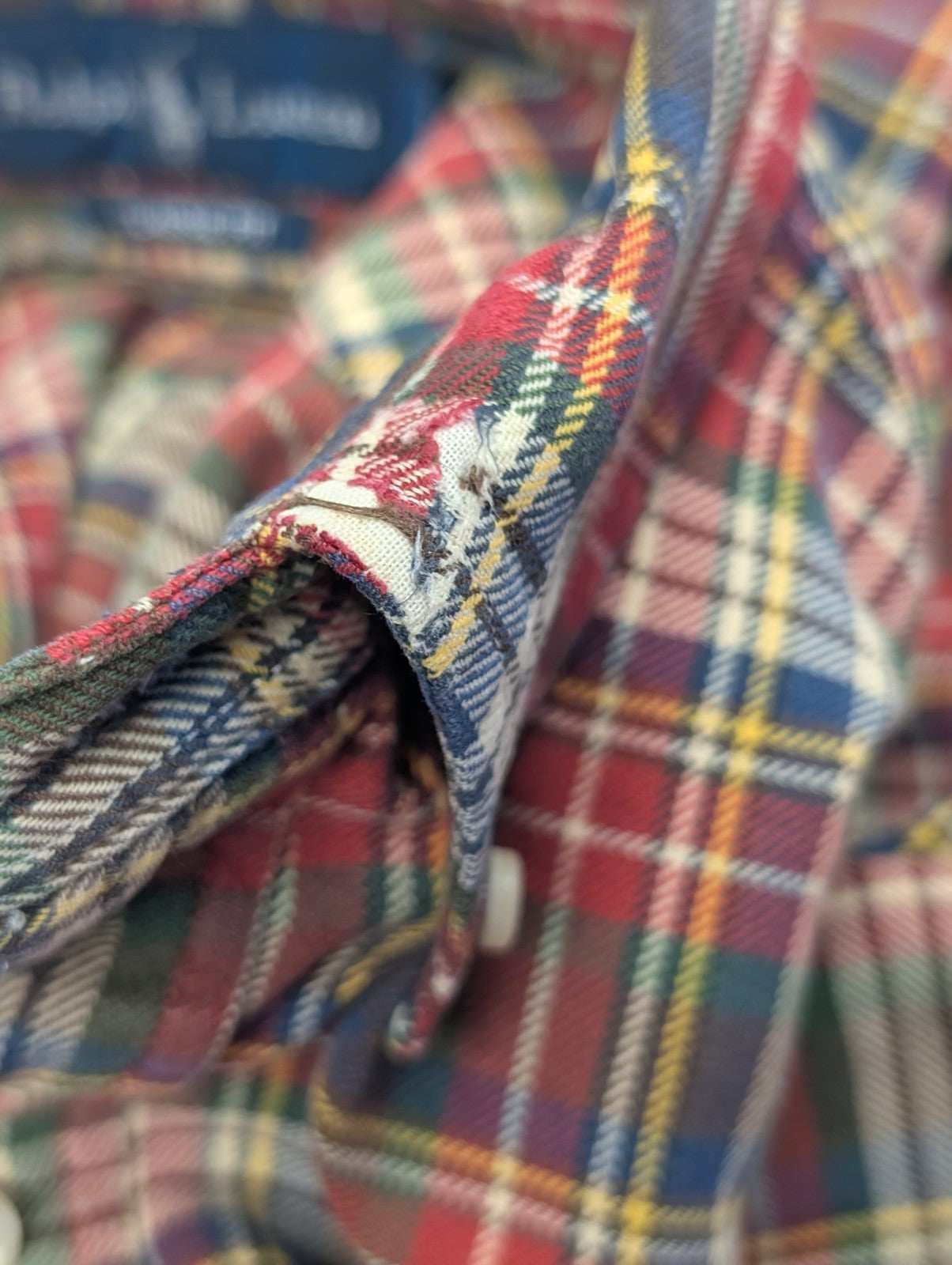 CHEMISE Ralph Lauren homme M Classic Fit ROUGE carreaux hiver